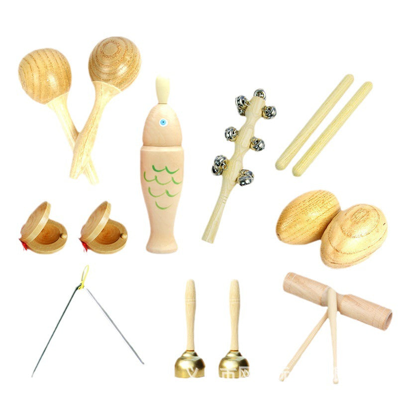Orff Percussion Instrument Set for Kids (Wooden Toys)