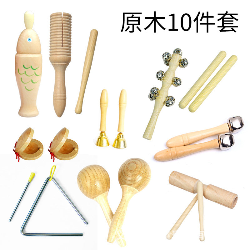 Orff Percussion Instrument Set for Kids (Wooden Toys)