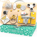 Jumble Dream Montessori Busy Board for Toddlers Wooden Montessori Toys and Sensory Toys Autism Sensory Products & ADHD Sensory Board for Education & Learning - Kids Toys for Age 1 2 3 4 Years