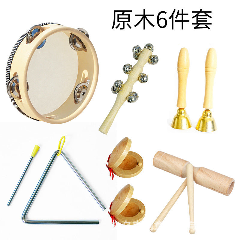 Orff Percussion Instrument Set for Kids (Wooden Toys)