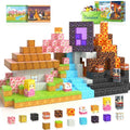 Magnetic Blocks - Build Mine Magnet World Magic Portal Set Magnetic Tiles Building Blocks Toddler Toys STEM Sensory Outdoor Toys for 3+ Year Old Boys & Girls Creative Kids Games Kids Toys