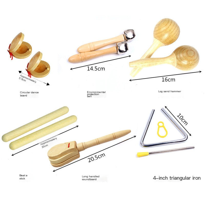 Orff Percussion Instrument Set for Kids (Wooden Toys)