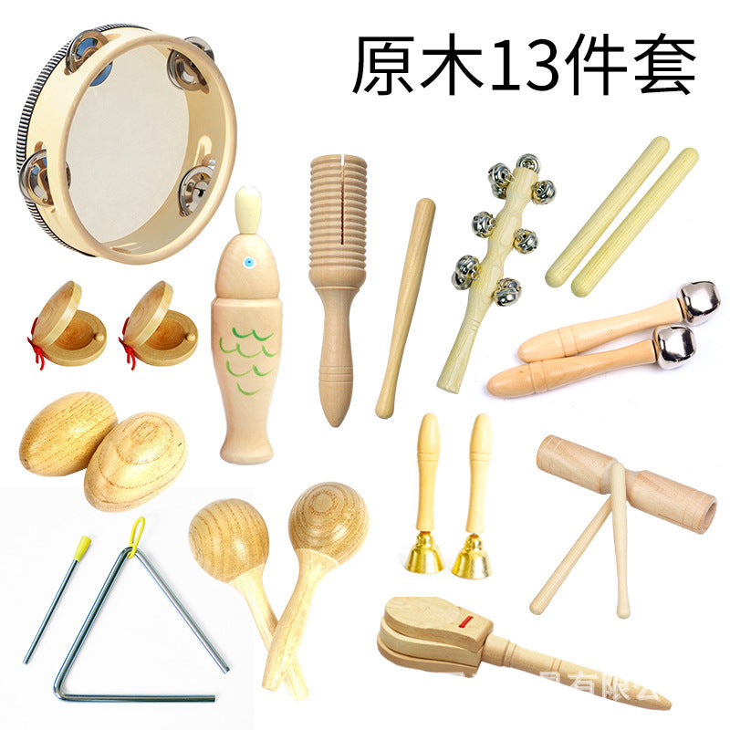 Orff Percussion Instrument Set for Kids (Wooden Toys)