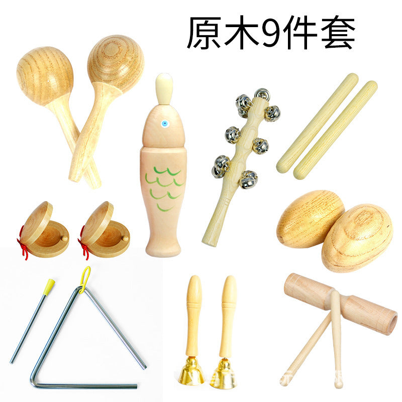 Orff Percussion Instrument Set for Kids (Wooden Toys)